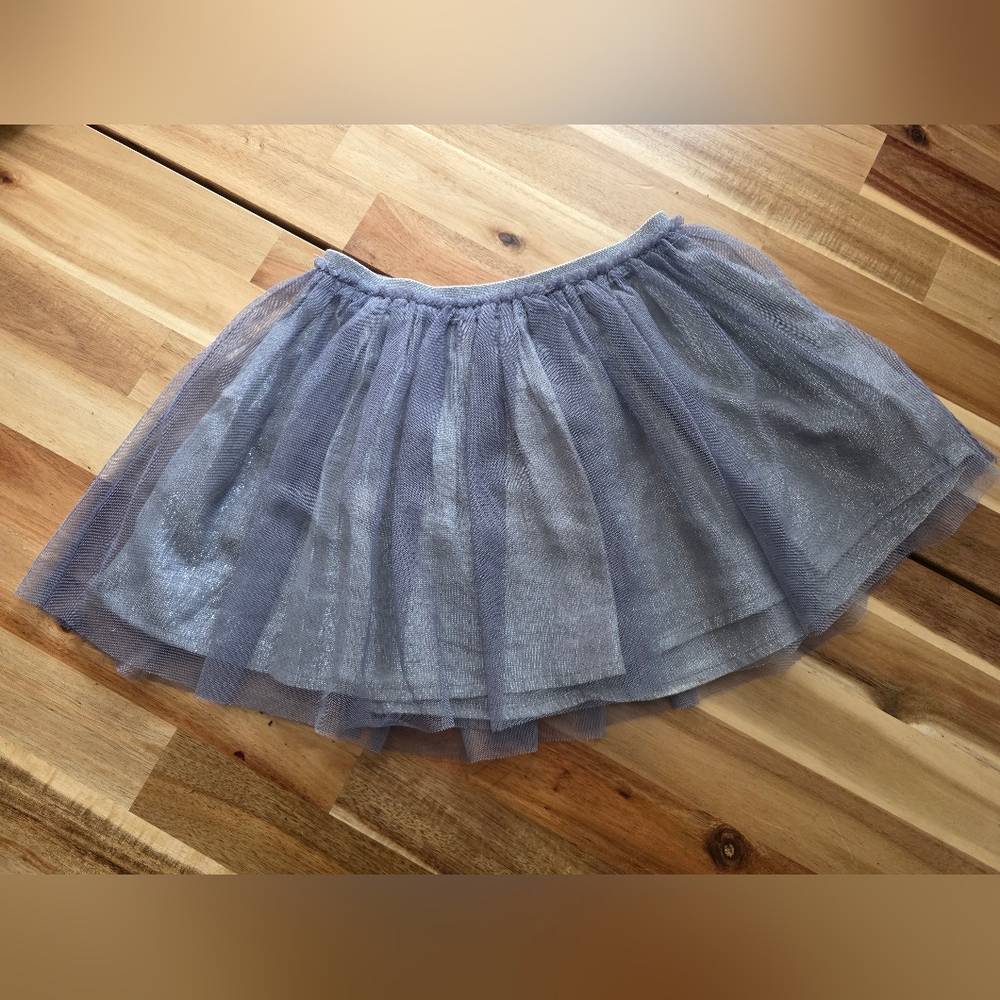 GAP Gray and silver Tulle Skirt